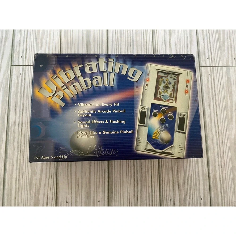 Excalibur Electronics Pinball Handheld Game Tested Box & Manual No Vibrations
